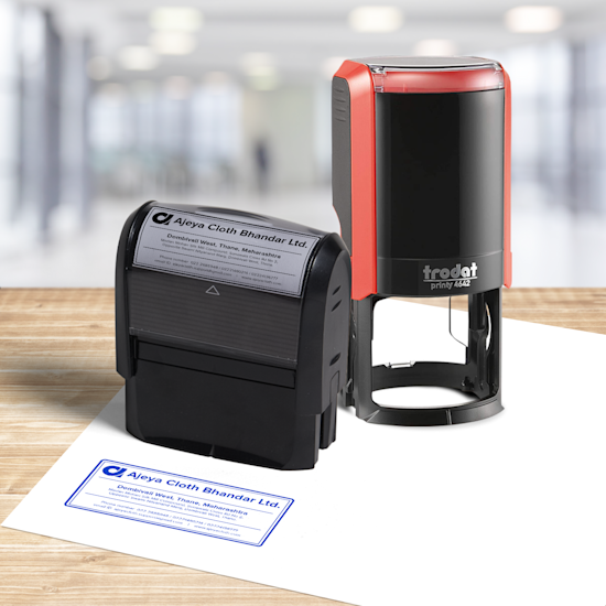 Self Inking Stamps – Round, Rectangle